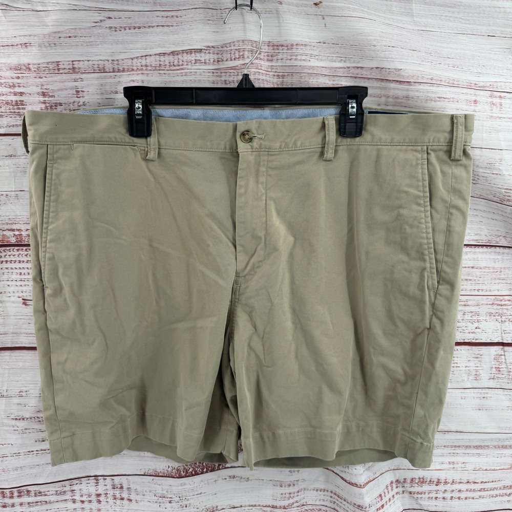 Polo Ralph Lauren Shorts Mens 42 Khaki Tan Stretch Classic Fit Chino Pony Logo‎